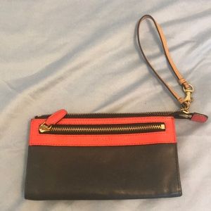 Coach Leather Wristlet Wallet